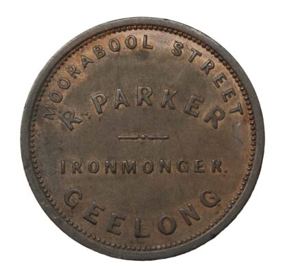 R. Parker, Australia, Copper Penny Token