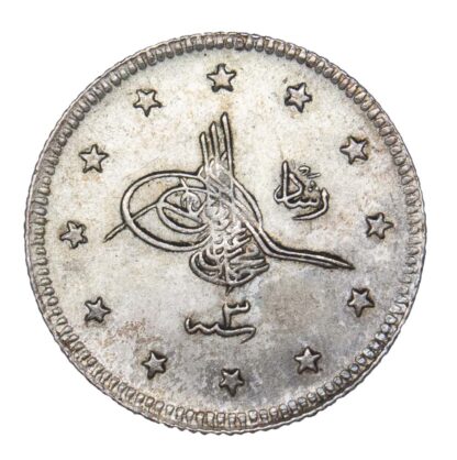 Turkey, 1911, Silver 2 Kurush