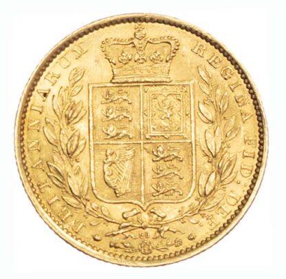 1864 Victoria Sovereign Die 90 About Extremely Fine