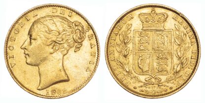 1868 Victoria Shield Sovereign Very Fine