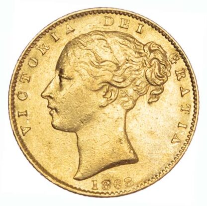 1868 Victoria Shield Sovereign Very Fine