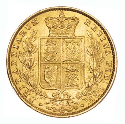 1866 Victoria Shield Sovereign Die 39 Good Very Fine