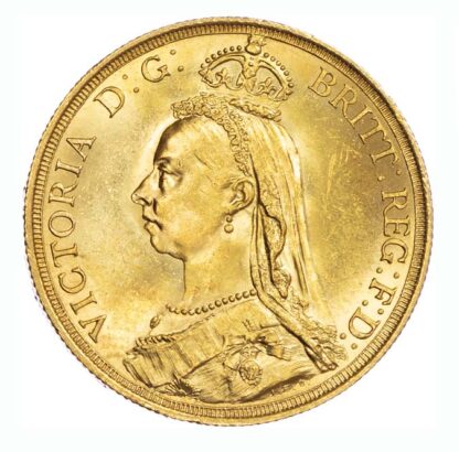 1887 Victoria Two Pounds Choice Almost Uncirculated