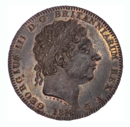 1818 LVIII George III Crown Almost Uncirculated