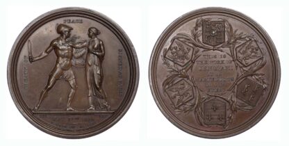 George III, Peace of Paris, AE Medal 1814