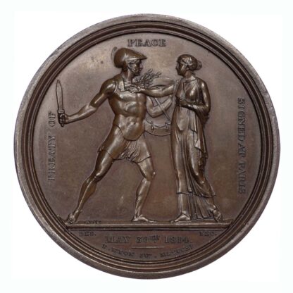 George III, Peace of Paris, AE Medal 1814