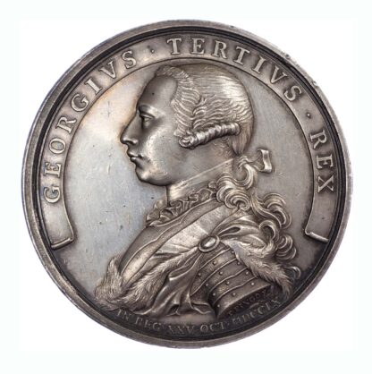 George III, accession AR medal, 1760