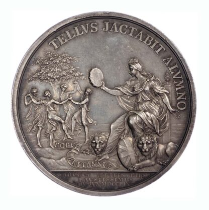 George III, accession AR medal, 1760