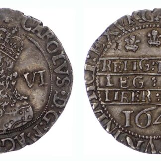 1643 Charles I Oxford Sixpence S2981