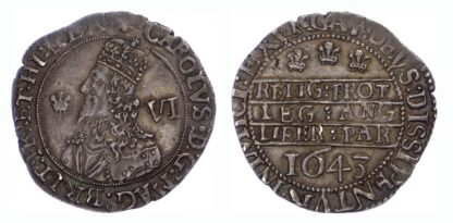 1643 Charles I Oxford Sixpence S2981