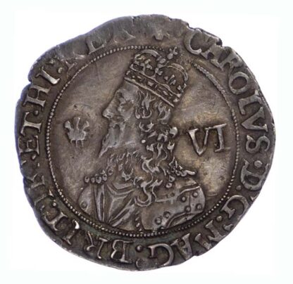1643 Charles I Oxford Sixpence S2981