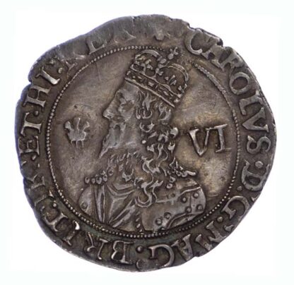 1643 Charles I Oxford Sixpence S2981