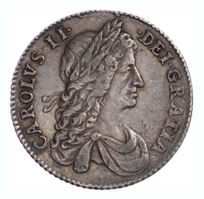 1663 Charles II Shilling First Bust Variety GVF
