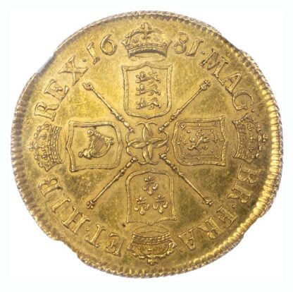 1681 Charles II Two Guineas MS63