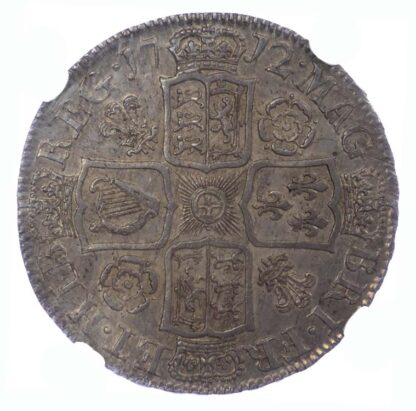 1712 Queen Anne Roses and Plumes Halfcrown