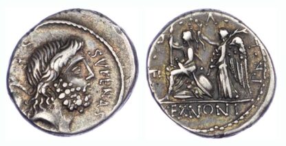 Roman Republic, M. Nonius Sufenas, Silver Denarius