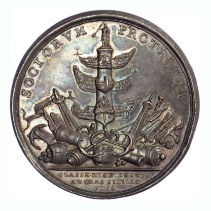 George I, Naval action off Cape Passaro, AR medal, 1718