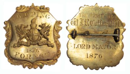 London, Lord Mayor badge, 1876