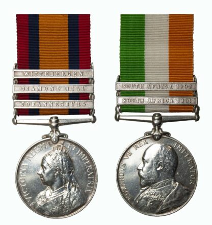Boer War Pair awarded to Sergeant H.J. Bingham