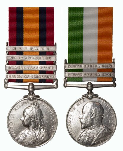 Boer War Pair awarded to Corporal C.J. Kayes