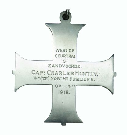 Attributable Western Front Military Cross, GV, Awarded to Captain Charles Huntly