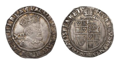 James I (1603-25) Shilling, Third Coinage, Plume above shield