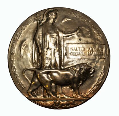 A Battle of Passchendaele Memorial Plaque to Private Walter Arthur George Harriss