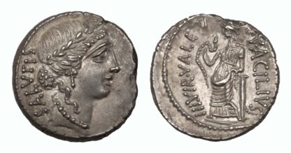 Roman Republic, M. Glabrio, Silver Denarius