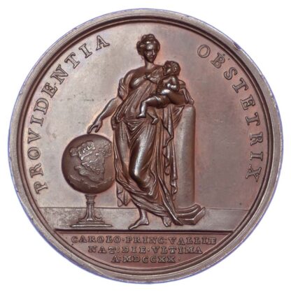 Jacobite, Birth of Prince Charles, Copper Medal 1720