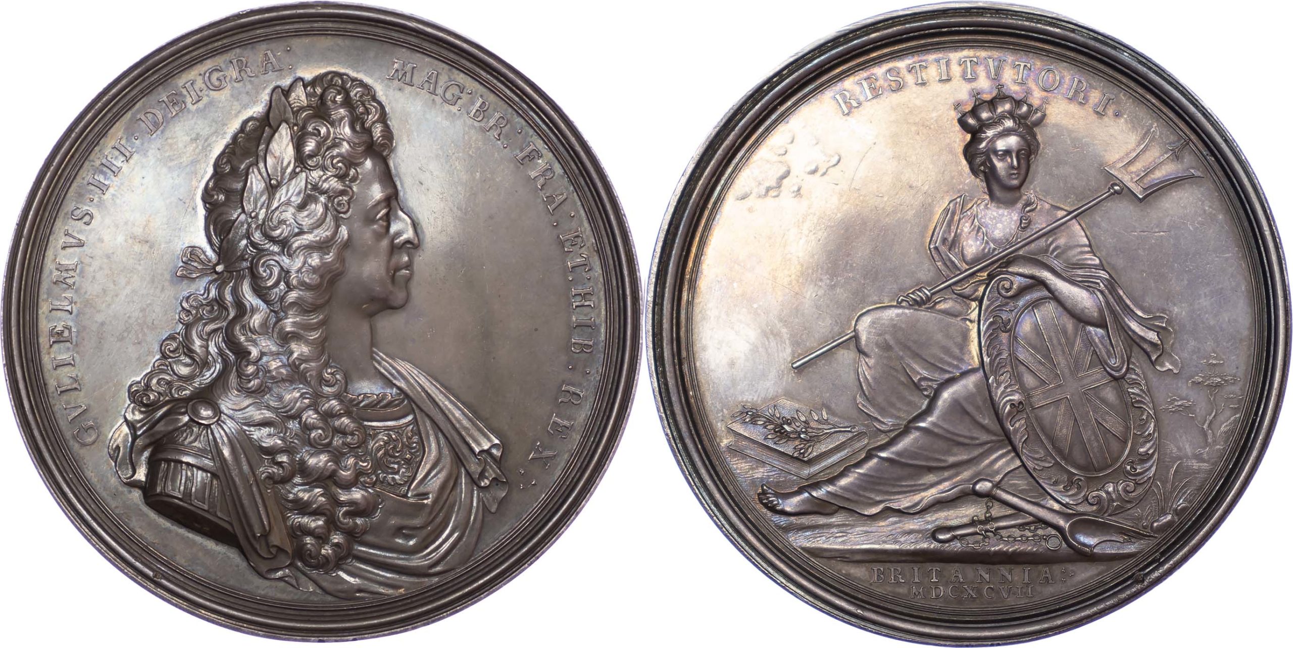 William III, State of Britain (following the Peace of Ryswick) 1697, Silver medal