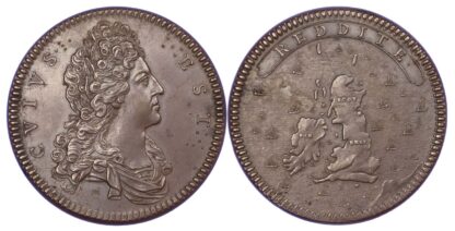 Jacobite, Attempted Invasion of Scotland, 1708, Copper Medal