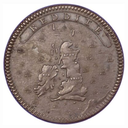 Jacobite, Attempted Invasion of Scotland, 1708, Copper Medal