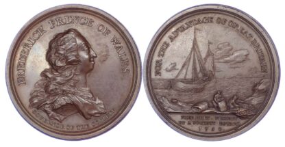 George II, Free British Fishery Society, 1750, Copper Medal