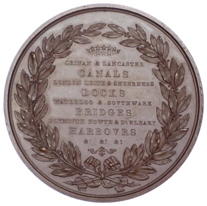 George IV, Death of John Rennie 1821, Copper medal