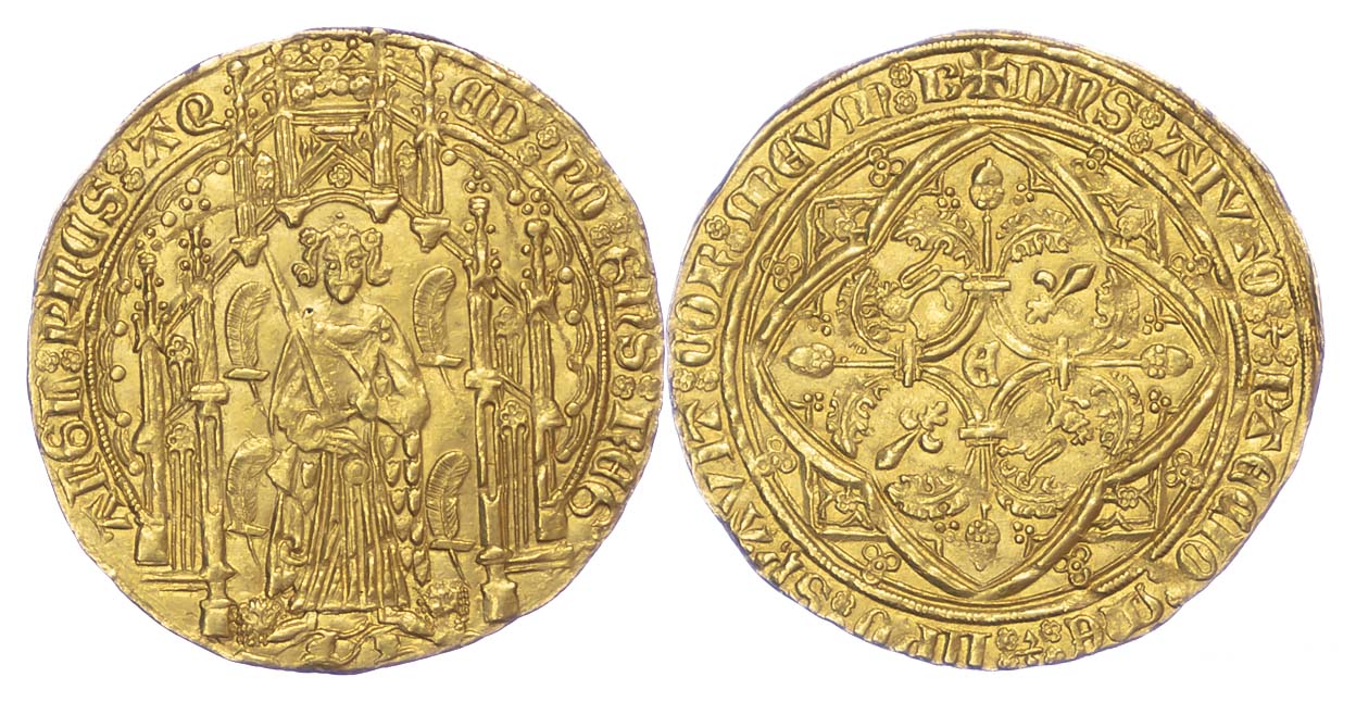 France, Anglo-Gallic, Aquitaine, Edward the Black Prince, Gold Pavillon d’or or Noble Guyennois