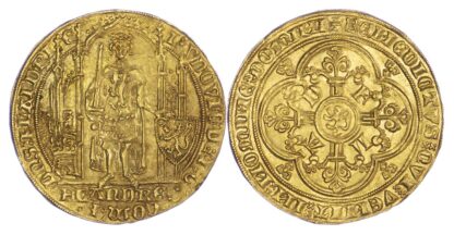 Low Countries, Flanders, Louis II de Mâle, Gold Franc à pied or Flandres d’or (1369-70)