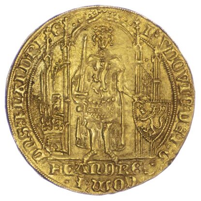 Low Countries, Flanders, Louis II de Mâle, Gold Franc à pied or Flandres d’or (1369-70)