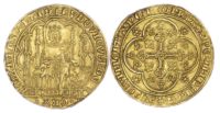 Low Countries, Flanders, Louis II de Mâle, gold Chaise au lion (1369-72)