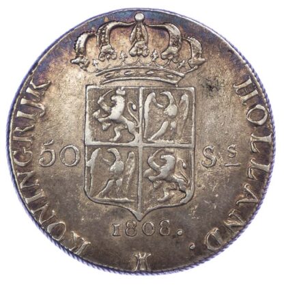 Kingdom of Holland, Louis Napoleon, 50 Stuivers, 1808