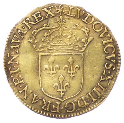 France, Louis XIII, gold Écu, 1639 A (Paris)