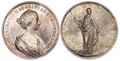 Charles II, Queen Catherine, Silver medal, 1662