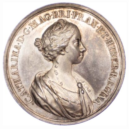 Charles II, Queen Catherine, Silver medal, 1662