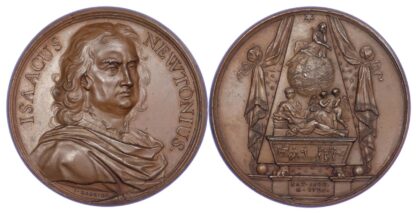 George II, Death of Isaac Newton 1727, Copper medal