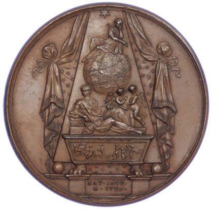 George II, Death of Isaac Newton 1727, Copper medal