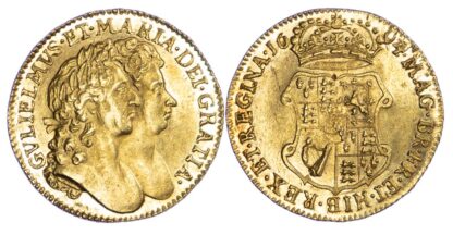 1694/3 William and Mary Guinea Good Extremely Fine