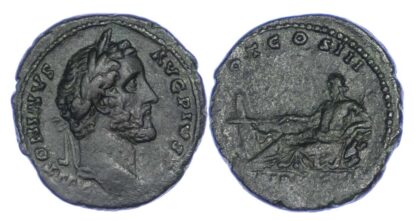 Antoninus Pius, Copper As, Tiber Reclining