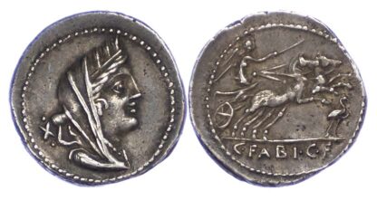 Roman Republic, C. Fabius C. f. Hadrianus, Silver Denarius