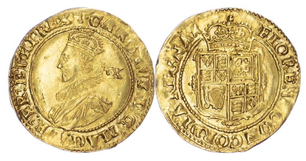 Gold coins of King Charles I Baldwin's
