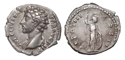 Marcus Aurelius, Silver Denarius, left facing