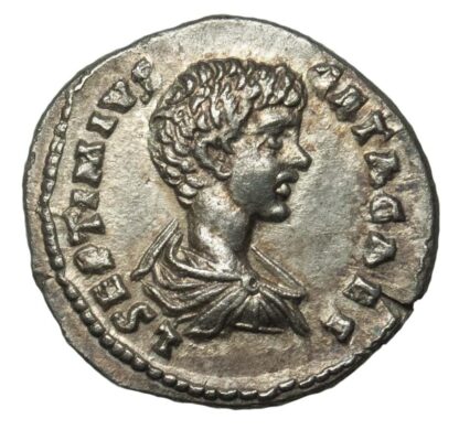 Geta (as Caesar), Silver Denarius
